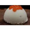 Crispy white chocolate bombe